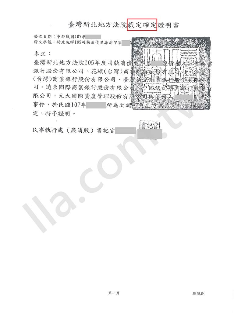 債務更生成功案例｜新北地院債務更生成功案例，百萬欠款打折分期還